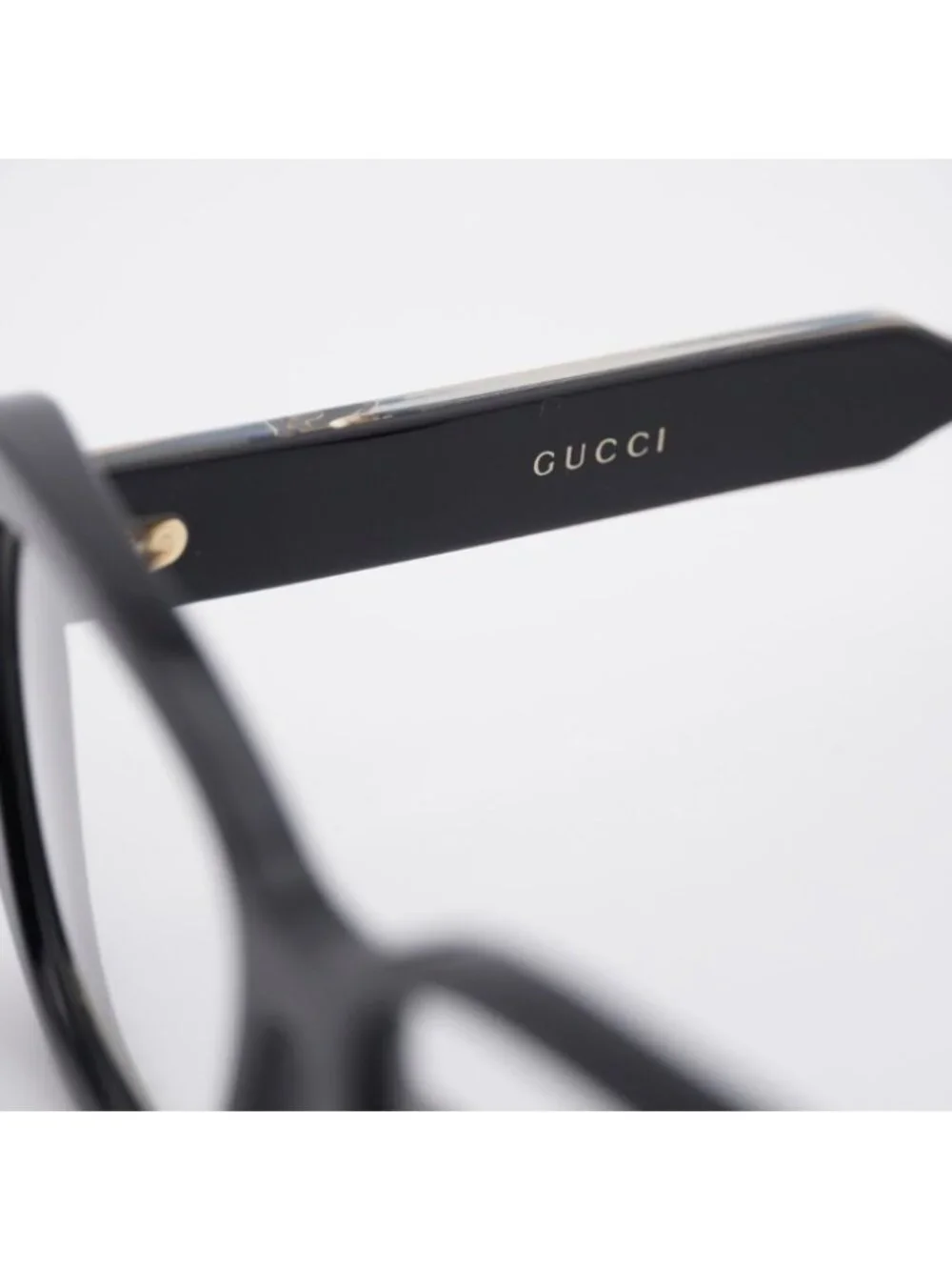 Gucci GG1559OK 001 Eyeglasses Shiny Black 54mm Cat Eye Frame